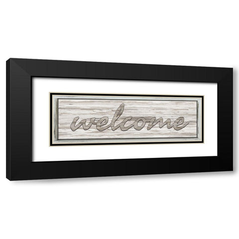 Welcome Black Modern Wood Framed Art Print with Double Matting by Jacobs, Cindy