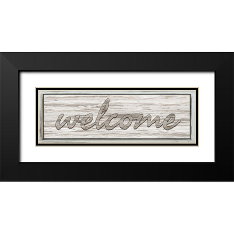 Welcome Black Modern Wood Framed Art Print with Double Matting by Jacobs, Cindy