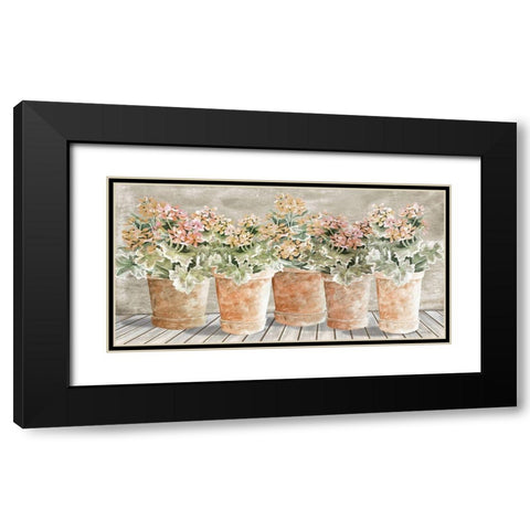 All in a Row I  Black Modern Wood Framed Art Print with Double Matting by Jacobs, Cindy