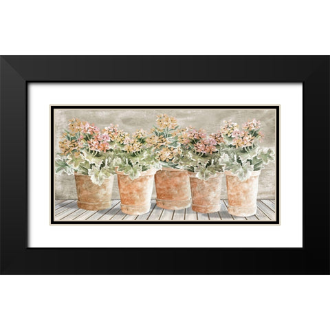 All in a Row I  Black Modern Wood Framed Art Print with Double Matting by Jacobs, Cindy