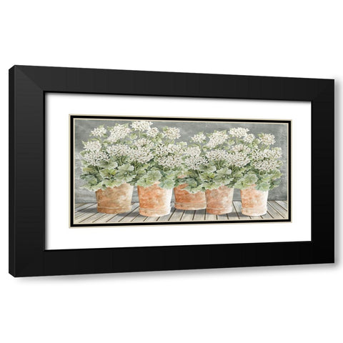 All in a Row II  Black Modern Wood Framed Art Print with Double Matting by Jacobs, Cindy