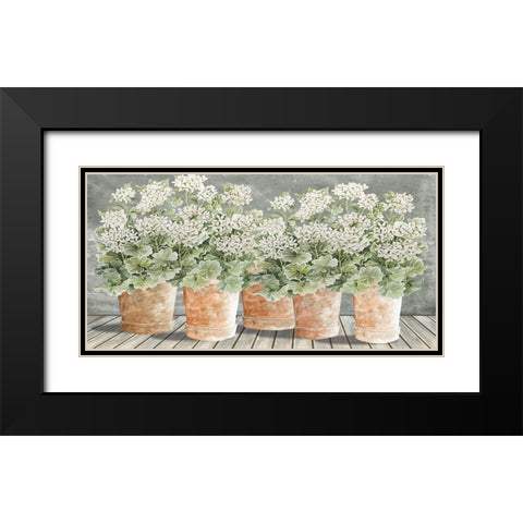 All in a Row II  Black Modern Wood Framed Art Print with Double Matting by Jacobs, Cindy