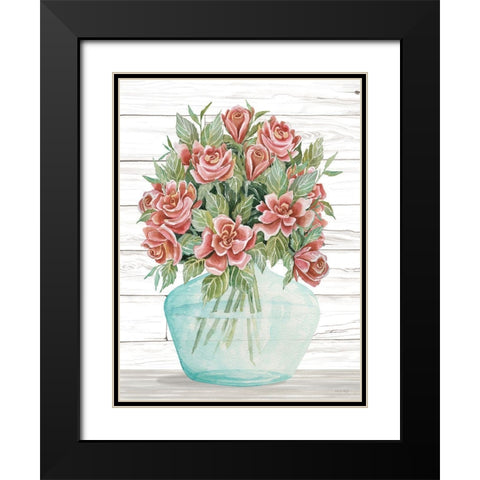Farmhouse Flowers IV Black Modern Wood Framed Art Print with Double Matting by Jacobs, Cindy