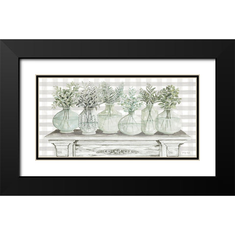 All in a Row Black Modern Wood Framed Art Print with Double Matting by Jacobs, Cindy