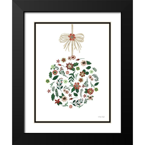 Christmas Ornament II Black Modern Wood Framed Art Print with Double Matting by Jacobs, Cindy