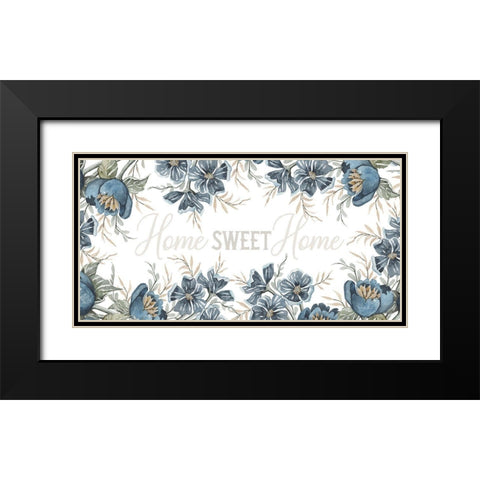 Home Sweet Home Black Modern Wood Framed Art Print with Double Matting by Jacobs, Cindy