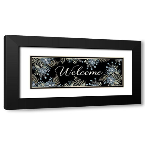 Welcome Black Modern Wood Framed Art Print with Double Matting by Jacobs, Cindy