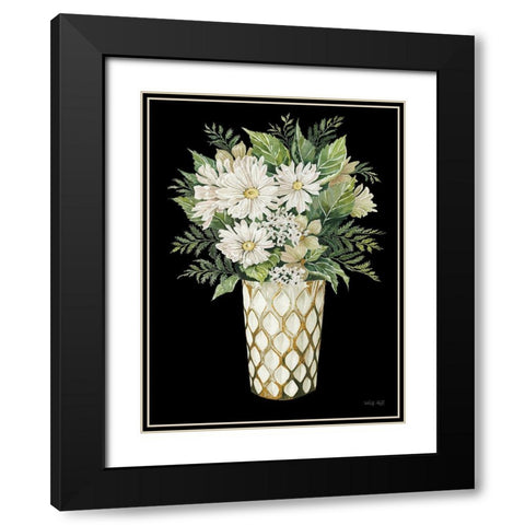 Daisy Dream Black Modern Wood Framed Art Print with Double Matting by Jacobs, Cindy