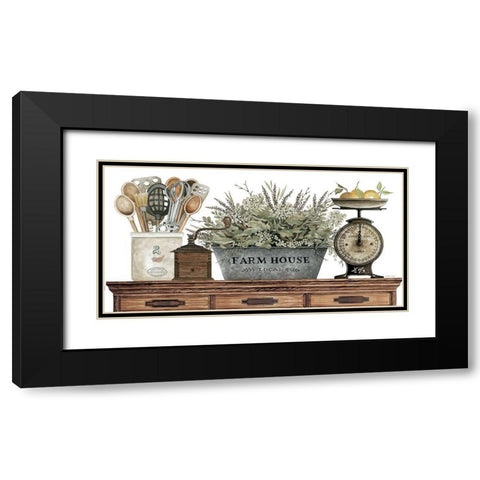 Farm House Kitchen Black Modern Wood Framed Art Print with Double Matting by Jacobs, Cindy