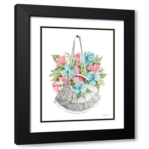 Floral Pop III Black Modern Wood Framed Art Print with Double Matting by Jacobs, Cindy