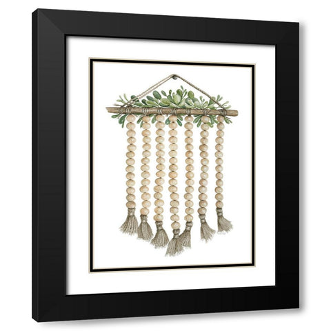 Beaded Wall Hanging Black Modern Wood Framed Art Print with Double Matting by Jacobs, Cindy