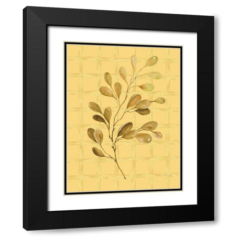 Golden Dogwood Black Modern Wood Framed Art Print with Double Matting by Jacobs, Cindy