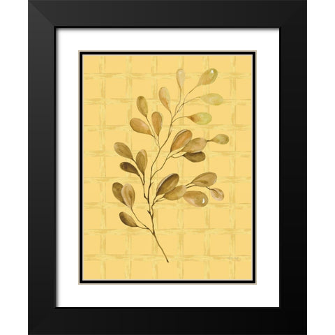 Golden Dogwood Black Modern Wood Framed Art Print with Double Matting by Jacobs, Cindy