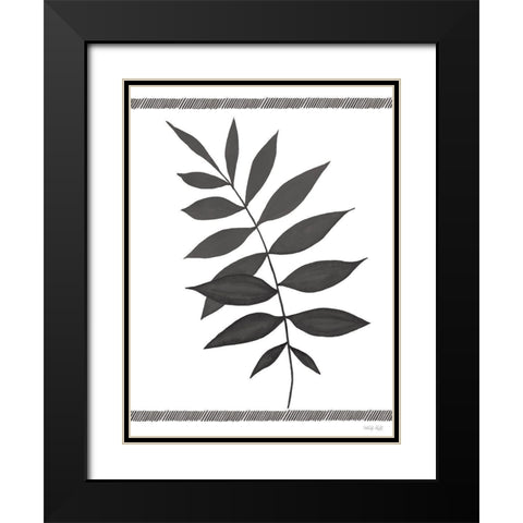 Leaf Collection II Black Modern Wood Framed Art Print with Double Matting by Jacobs, Cindy