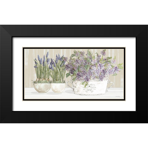 Life is Better with Flowers Black Modern Wood Framed Art Print with Double Matting by Jacobs, Cindy