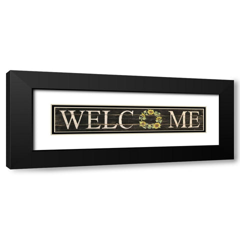 Welcome 1 Black Modern Wood Framed Art Print with Double Matting by Jacobs, Cindy