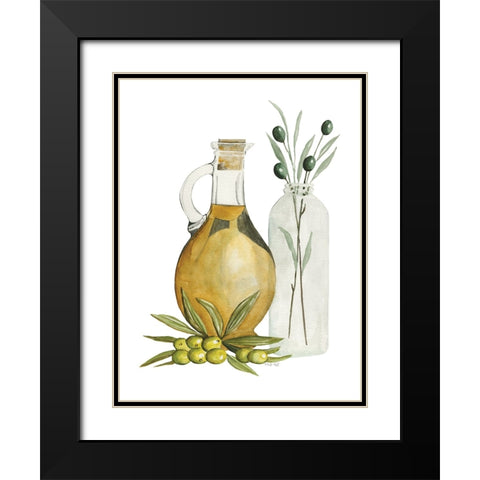 Olive Oil Jar I Black Modern Wood Framed Art Print with Double Matting by Jacobs, Cindy