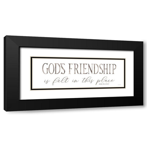 Gods Friendship Black Modern Wood Framed Art Print with Double Matting by Jacobs, Cindy