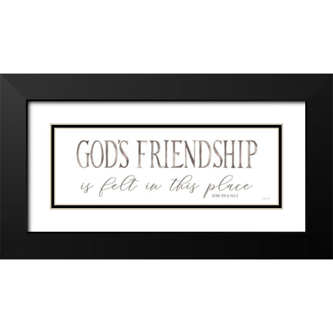 Gods Friendship Black Modern Wood Framed Art Print with Double Matting by Jacobs, Cindy