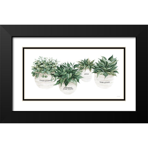 Remember Your Roots Black Modern Wood Framed Art Print with Double Matting by Jacobs, Cindy