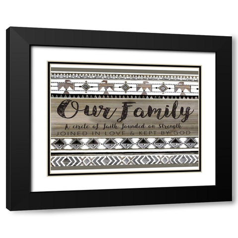 Our Family Black Modern Wood Framed Art Print with Double Matting by Jacobs, Cindy