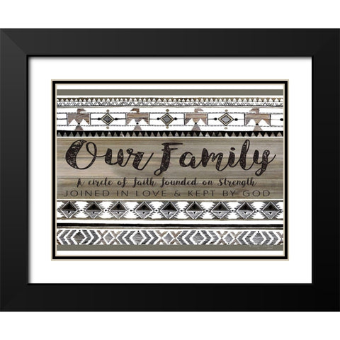 Our Family Black Modern Wood Framed Art Print with Double Matting by Jacobs, Cindy