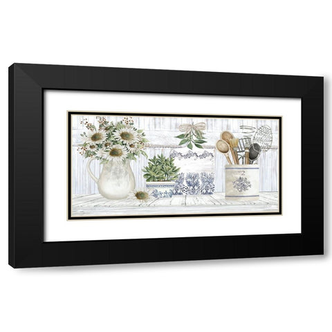 Country Cupboard I Black Modern Wood Framed Art Print with Double Matting by Jacobs, Cindy
