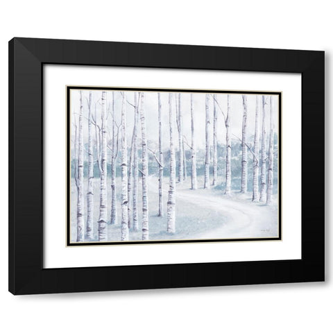 Peaceful Stroll Black Modern Wood Framed Art Print with Double Matting by Jacobs, Cindy