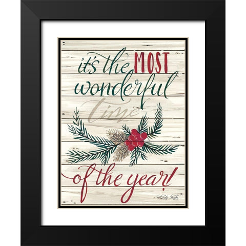 The Most Wonderful Time Black Modern Wood Framed Art Print with Double Matting by Jacobs, Cindy