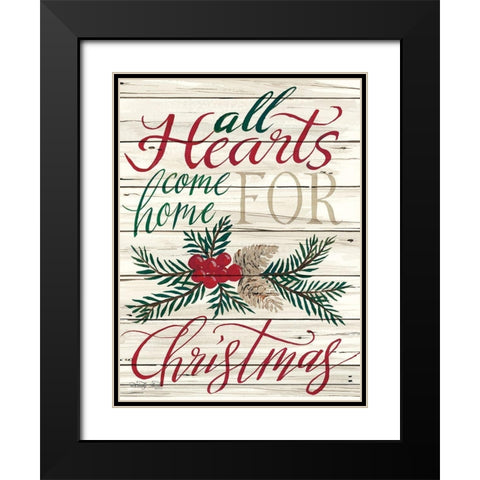 Home for Christmas Black Modern Wood Framed Art Print with Double Matting by Jacobs, Cindy