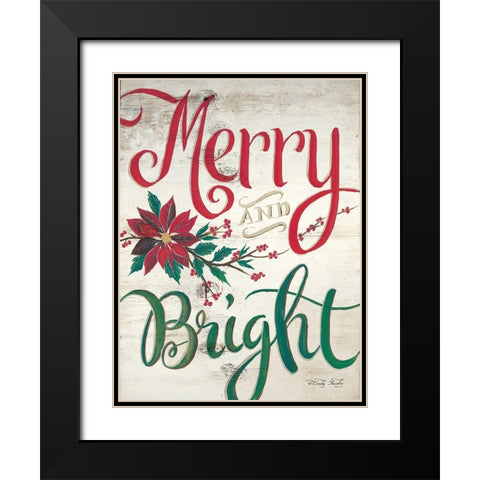 Merry and Bright Black Modern Wood Framed Art Print with Double Matting by Jacobs, Cindy