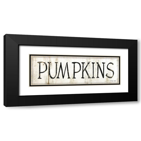 Pumpkins Black Modern Wood Framed Art Print with Double Matting by Jacobs, Cindy