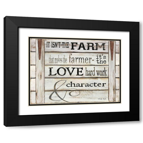 It Isnt the Farm Black Modern Wood Framed Art Print with Double Matting by Jacobs, Cindy