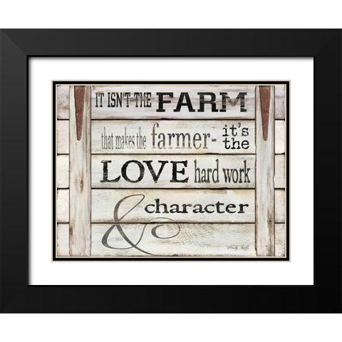 It Isnt the Farm Black Modern Wood Framed Art Print with Double Matting by Jacobs, Cindy