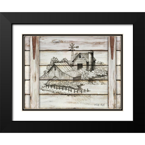 Down on the Farm Black Modern Wood Framed Art Print with Double Matting by Jacobs, Cindy
