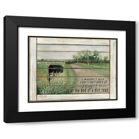 The End of a Dirt Road Black Modern Wood Framed Art Print with Double Matting by Jacobs, Cindy