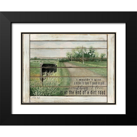 The End of a Dirt Road Black Modern Wood Framed Art Print with Double Matting by Jacobs, Cindy