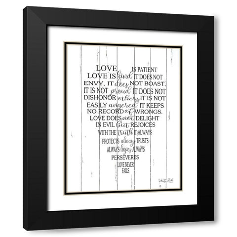 Love is Patient     Black Modern Wood Framed Art Print with Double Matting by Jacobs, Cindy