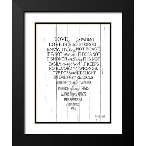 Love is Patient     Black Modern Wood Framed Art Print with Double Matting by Jacobs, Cindy