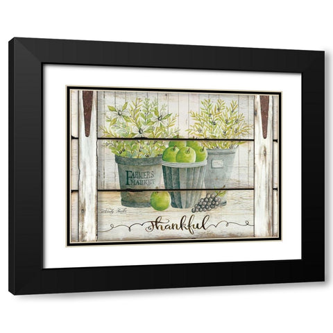 Eucalyptus - Thankful Black Modern Wood Framed Art Print with Double Matting by Jacobs, Cindy