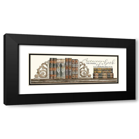 Between the Pages of a Book Black Modern Wood Framed Art Print with Double Matting by Jacobs, Cindy