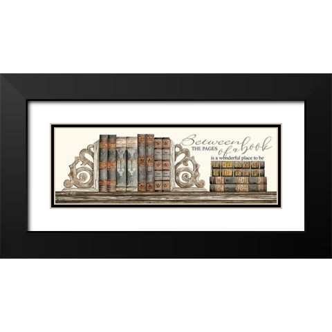 Between the Pages of a Book Black Modern Wood Framed Art Print with Double Matting by Jacobs, Cindy