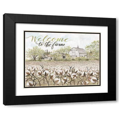 Welcome to the Farm Black Modern Wood Framed Art Print with Double Matting by Jacobs, Cindy