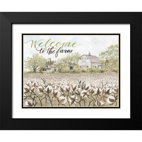 Welcome to the Farm Black Modern Wood Framed Art Print with Double Matting by Jacobs, Cindy