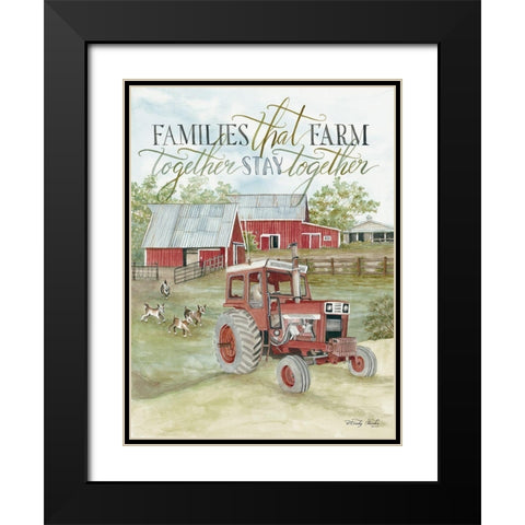 Families that Farm Together Black Modern Wood Framed Art Print with Double Matting by Jacobs, Cindy