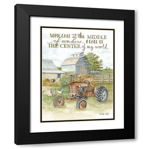 Center of My World Black Modern Wood Framed Art Print with Double Matting by Jacobs, Cindy