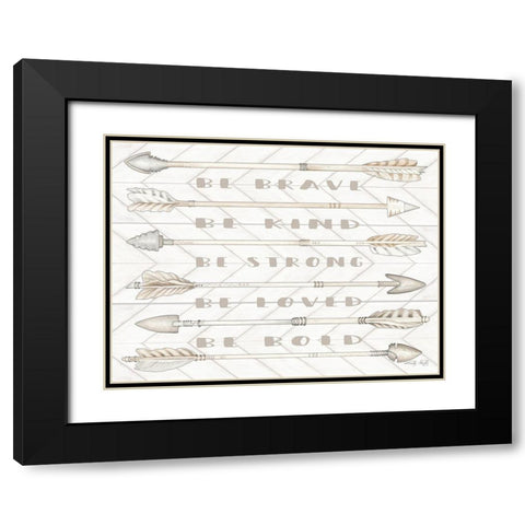 Arrow Sentiments Black Modern Wood Framed Art Print with Double Matting by Jacobs, Cindy
