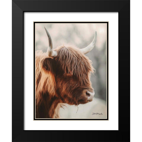 Highland Pose Black Modern Wood Framed Art Print with Double Matting by Diener, Dakota