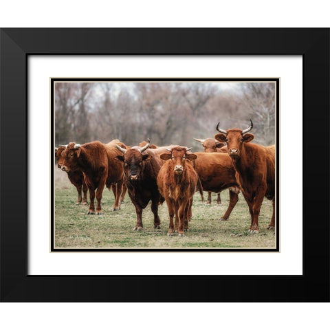 Gathered Together Black Modern Wood Framed Art Print with Double Matting by Diener, Dakota