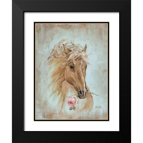 Run for the Rose Black Modern Wood Framed Art Print with Double Matting by Coules, Debi